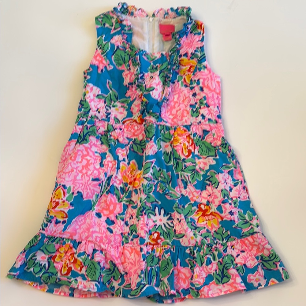 Lily Pulitzer Floral Kids Dress - Pink and Blue